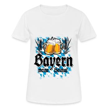 Servus - Gruß aus Bayern - meine Heimat - Frauen T-Shirt atmungsaktiv - Weiß - Vorne - AI Model Female 172 dark (172cm)