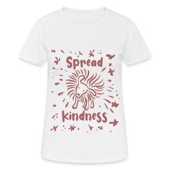 Spread Kindness - Dog Shakes Itself - Women's Breathable T-Shirt - white - Front - AI Model Female 172 dark (172cm)