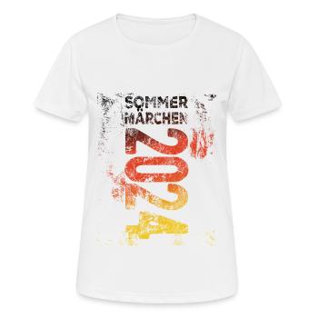Sommermärchen 2024, schwarz rot gold, Deutschland - Frauen T-Shirt atmungsaktiv - Weiß - Vorne - AI Model Female 172 dark (172cm)