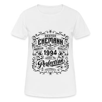 Bester Ehemann seit 1994, Retro, Hochzeitstag - Frauen T-Shirt atmungsaktiv - Weiß - Vorne - AI Model Female 172 dark (172cm)