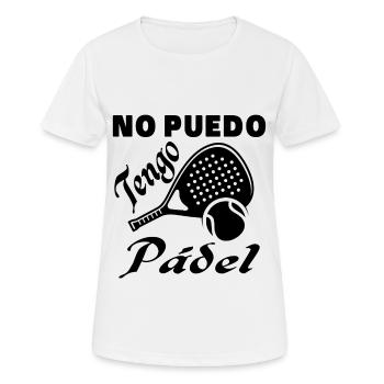 Ich kann keine Padel-Padel-Athleten haben - Frauen T-Shirt atmungsaktiv - Weiß - Vorne - AI Model Female 172 dark (172cm)