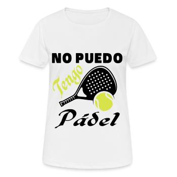 Ich kann keine Padel-Padel-Athleten haben - Frauen T-Shirt atmungsaktiv - Weiß - Vorne - AI Model Female 172 dark (172cm)