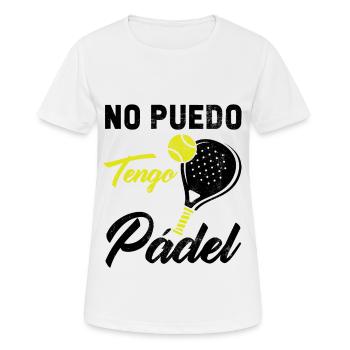 Ich kann keine Padel-Padel-Athleten haben - Frauen T-Shirt atmungsaktiv - Weiß - Vorne - AI Model Female 172 dark (172cm)