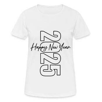 Happy New Year 2025 - Women's Breathable T-Shirt - white - Front - AI Model Female 172 dark (172cm)