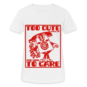 trop mignonne pour décrocher le téléphone - T-shirt respirant Femme - blanc - Devant - AI Model Female 172 dark (172cm)