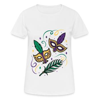Mardi Gras - Karneval - Maske - Geschenk - Frauen T-Shirt atmungsaktiv - Weiß - Vorne - AI Model Female 172 dark (172cm)