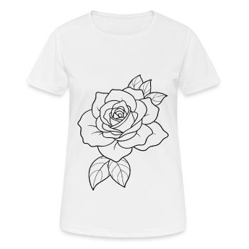 Rosen - Blumen - Blüten - Spruch - Frauen T-Shirt atmungsaktiv - Weiß - Vorne - AI Model Female 172 dark (172cm)