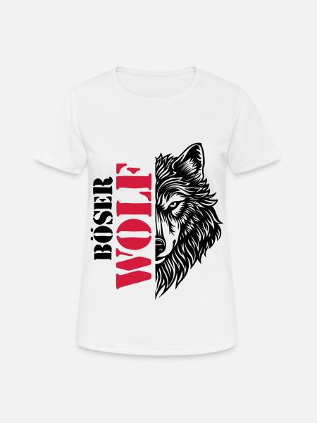 Böser Wolf Spruch - Frauen T-Shirt atmungsaktiv - Weiß