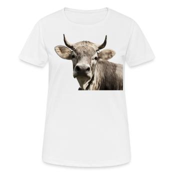 Die Kleine Hochnase-Kuh - Frauen T-Shirt atmungsaktiv - Weiß - Vorne - AI Model Female 172 dark (172cm)