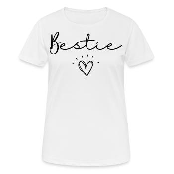 Bestie - Frauen T-Shirt atmungsaktiv - Weiß - Vorne - AI Model Female 172 dark (172cm)