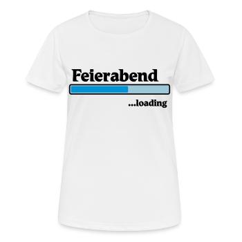 Feierabend loading - Frauen T-Shirt atmungsaktiv - Weiß - Vorne - AI Model Female 172 dark (172cm)