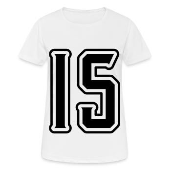 Symbole de 15 chiffres - T-shirt respirant Femme - blanc - Devant - AI Model Female 172 dark (172cm)