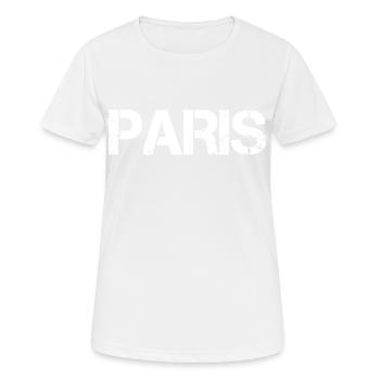Paris - T-shirt respirant Femme - blanc - Devant - AI Model Female 172 dark (172cm)