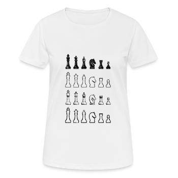 Échecs échec et mat - T-shirt respirant Femme - blanc - Devant - AI Model Female 172 dark (172cm)