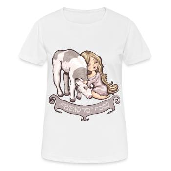 friend not food - Women's Breathable T-Shirt - white - Front - AI Model Female 172 dark (172cm)