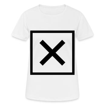 Croix X Icône icône - T-shirt respirant Femme - blanc - Devant - AI Model Female 172 dark (172cm)