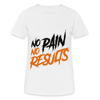 Kein Schmerz Kein Erfolg - Frauen T-Shirt atmungsaktiv - Weiß - Vorne - AI Model Female 172 dark (172cm)