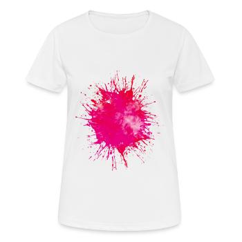 couleur blob rose - T-shirt respirant Femme - blanc - Devant - AI Model Female 172 dark (172cm)