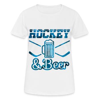 hockey bière hockey hockey - T-shirt respirant Femme - blanc - Devant - AI Model Female 172 dark (172cm)