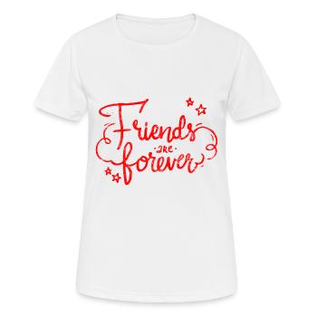 Friends forever saying - Women's Breathable T-Shirt - white - Front - AI Model Female 172 dark (172cm)