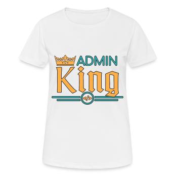 Admin King Administrateur - T-shirt respirant Femme - blanc - Devant - AI Model Female 172 dark (172cm)