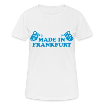 Fait à Francfort - Hesse - Bembel - T-shirt respirant Femme - blanc - Devant - AI Model Female 172 dark (172cm)