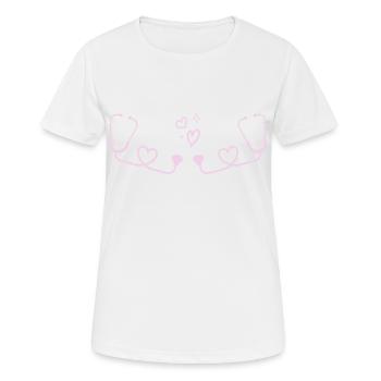 Arzt, Arzt, Krankenschwester - Frauen T-Shirt atmungsaktiv - Weiß - Vorne - AI Model Female 172 dark (172cm)