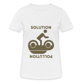 Environmental thinking (solution pollution) - Women's Breathable T-Shirt - white - Front - AI Model Female 172 dark (172cm)