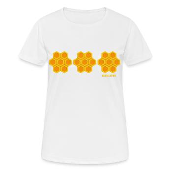 Imker Bienenflüsterer Bienenkönigin Honigdealer - Frauen T-Shirt atmungsaktiv - Weiß - Vorne - AI Model Female 172 dark (172cm)