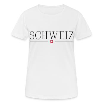 Suisse - T-shirt respirant Femme - blanc - Devant - AI Model Female 172 dark (172cm)