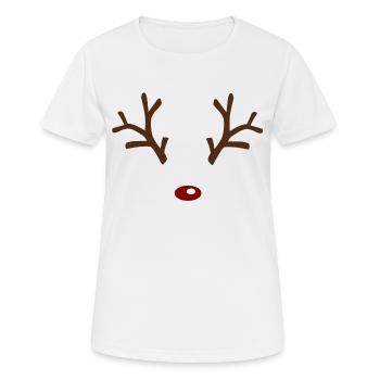 Rudolph, the Red-Nosed Reindeer - Frauen T-Shirt atmungsaktiv - Weiß - Vorne - AI Model Female 172 dark (172cm)
