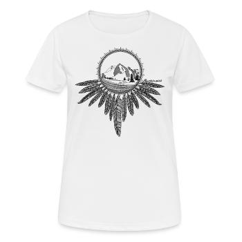mountain spirit dreamcatcher - T-shirt respirant Femme - blanc - Devant - AI Model Female 172 dark (172cm)