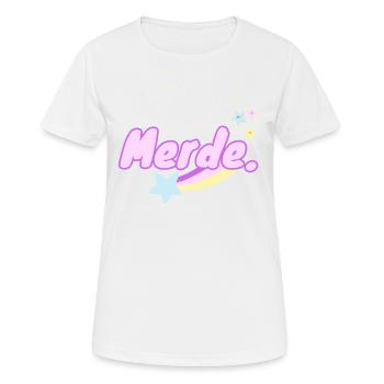 Merde. - T-shirt respirant Femme - blanc - Devant - AI Model Female 172 dark (172cm)