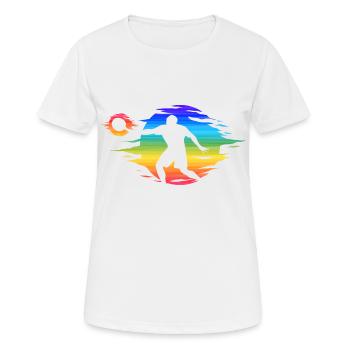 tischtennis schmetterball tischtennisspieler - Frauen T-Shirt atmungsaktiv - Weiß - Vorne - AI Model Female 172 dark (172cm)