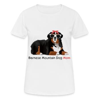 Bernese mountain dog mom - Women's Breathable T-Shirt - white - Front - AI Model Female 172 dark (172cm)