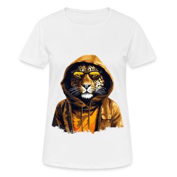Streetstyle-Leopard | Leoparden-Liebhaber - Frauen T-Shirt atmungsaktiv - Weiß - Vorne - AI Model Female 172 dark (172cm)
