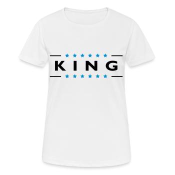 King - Women's Breathable T-Shirt - white - Front - AI Model Female 172 dark (172cm)