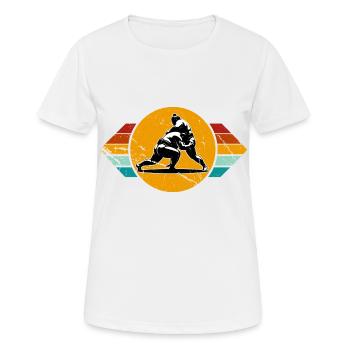 Sumo - Frauen T-Shirt atmungsaktiv - Weiß - Vorne - AI Model Female 172 dark (172cm)