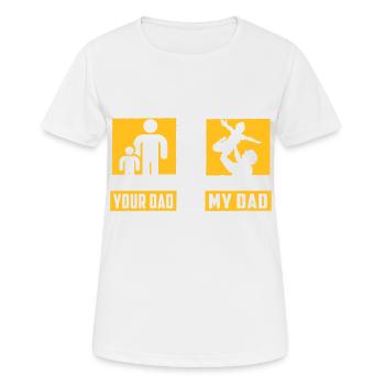 Ton père mon père - T-shirt respirant Femme - blanc - Devant - AI Model Female 172 dark (172cm)