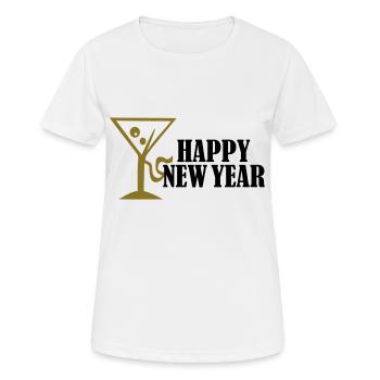 Silvester - Neujahr - Frauen T-Shirt atmungsaktiv - Weiß - Vorne - AI Model Female 172 dark (172cm)