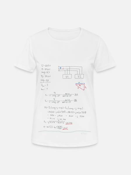 Mathematics Electrical Engineering, School, Studies, Electricity - Women's Breathable T-Shirt - white