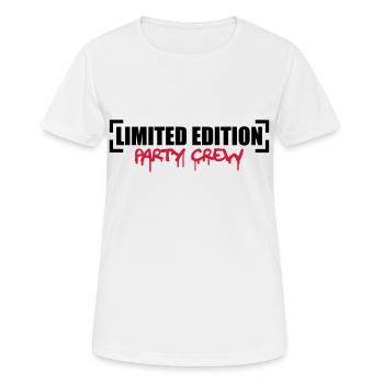 Limited Edition Party Crew Design - Frauen T-Shirt atmungsaktiv - Weiß - Vorne - AI Model Female 172 dark (172cm)