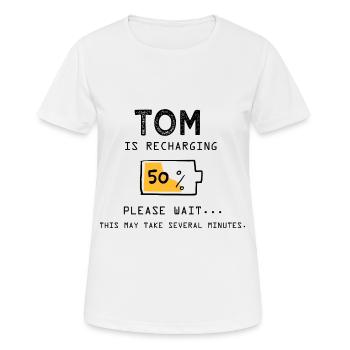Tom prénom drôle sarcastique Cadeaux rigolos - T-shirt respirant Femme - blanc - Devant - AI Model Female 172 dark (172cm)
