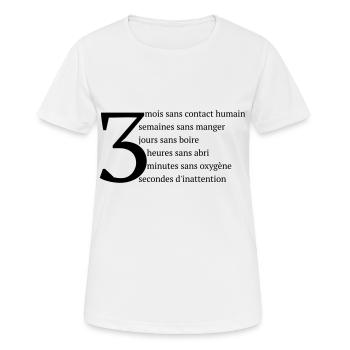 Regel der Drei - Frauen T-Shirt atmungsaktiv - Weiß - Vorne - AI Model Female 172 dark (172cm)