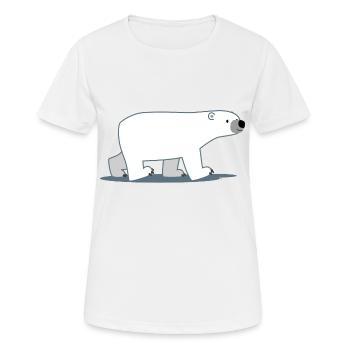 Trickfilm Eisbär zu Fuß von Cheerful Madness!! - Frauen T-Shirt atmungsaktiv - Weiß - Vorne - AI Model Female 172 dark (172cm)