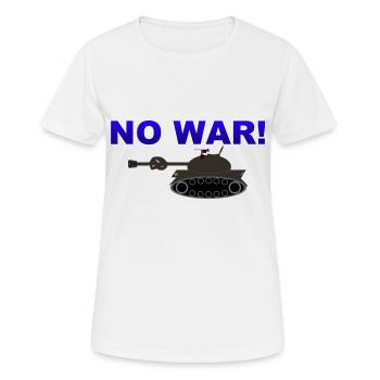 Panzer mit Knoten in der Kanone No War - Frauen T-Shirt atmungsaktiv - Weiß - Vorne - AI Model Female 172 dark (172cm)