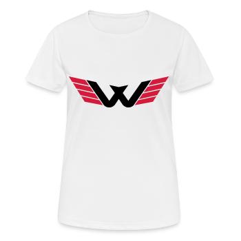 W Logo - T-shirt respirant Femme - blanc - Devant - AI Model Female 172 dark (172cm)