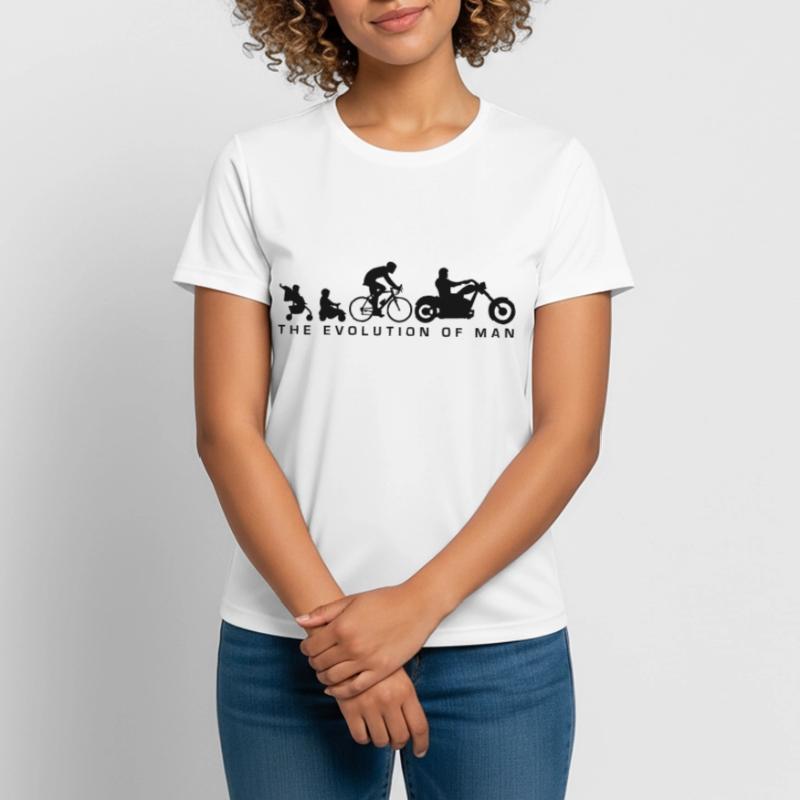 evolution_biker_022014_a_1c Frauen T-Shirt atmungsaktiv