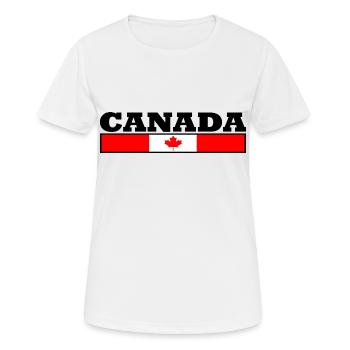 Drapeau du Canada - T-shirt respirant Femme - blanc - Devant - AI Model Female 172 dark (172cm)