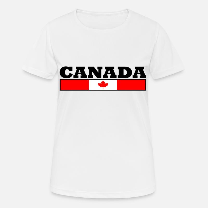Drapeau du Canada - T-shirt respirant Femme - blanc